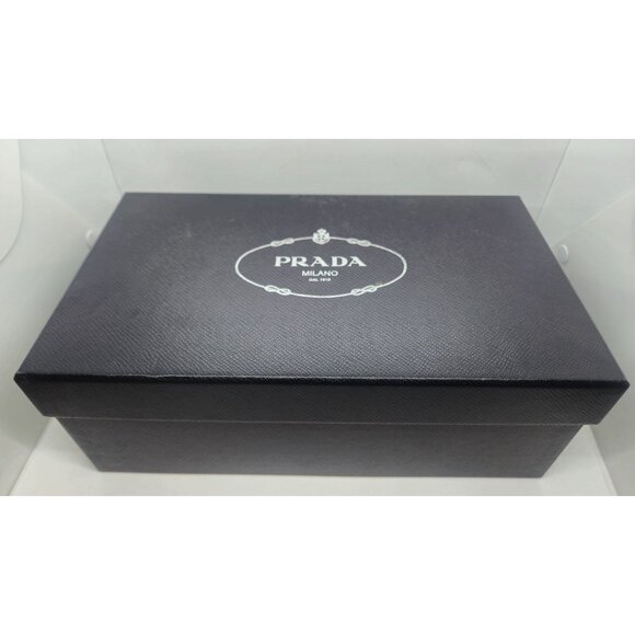 Prada Womens Black Leather Studded Loafers Size 39 original box - Picture 9 of 9